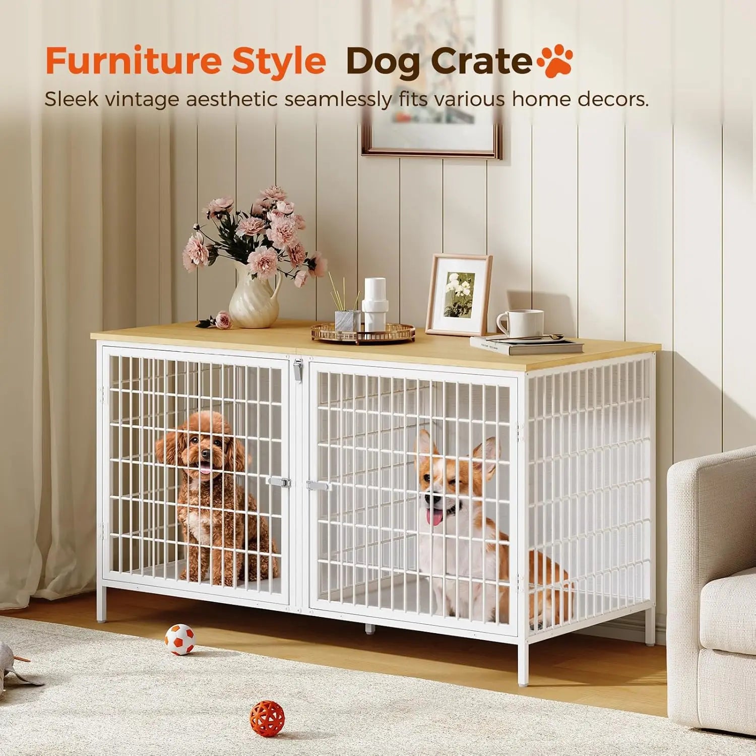 Double Dog Crate Furniture