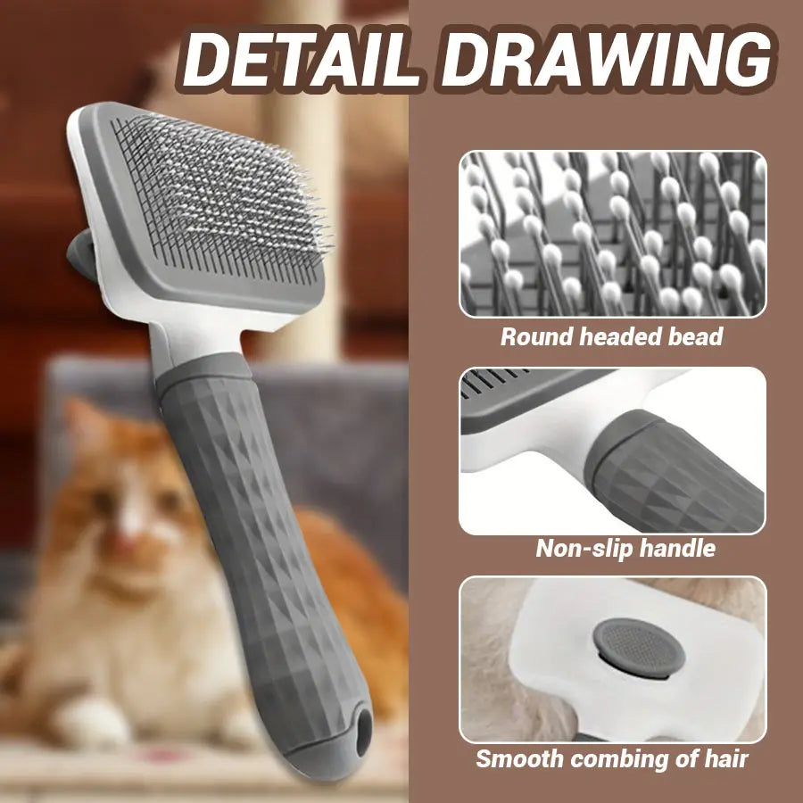 Self-Cleaning Pet Grooming Brush