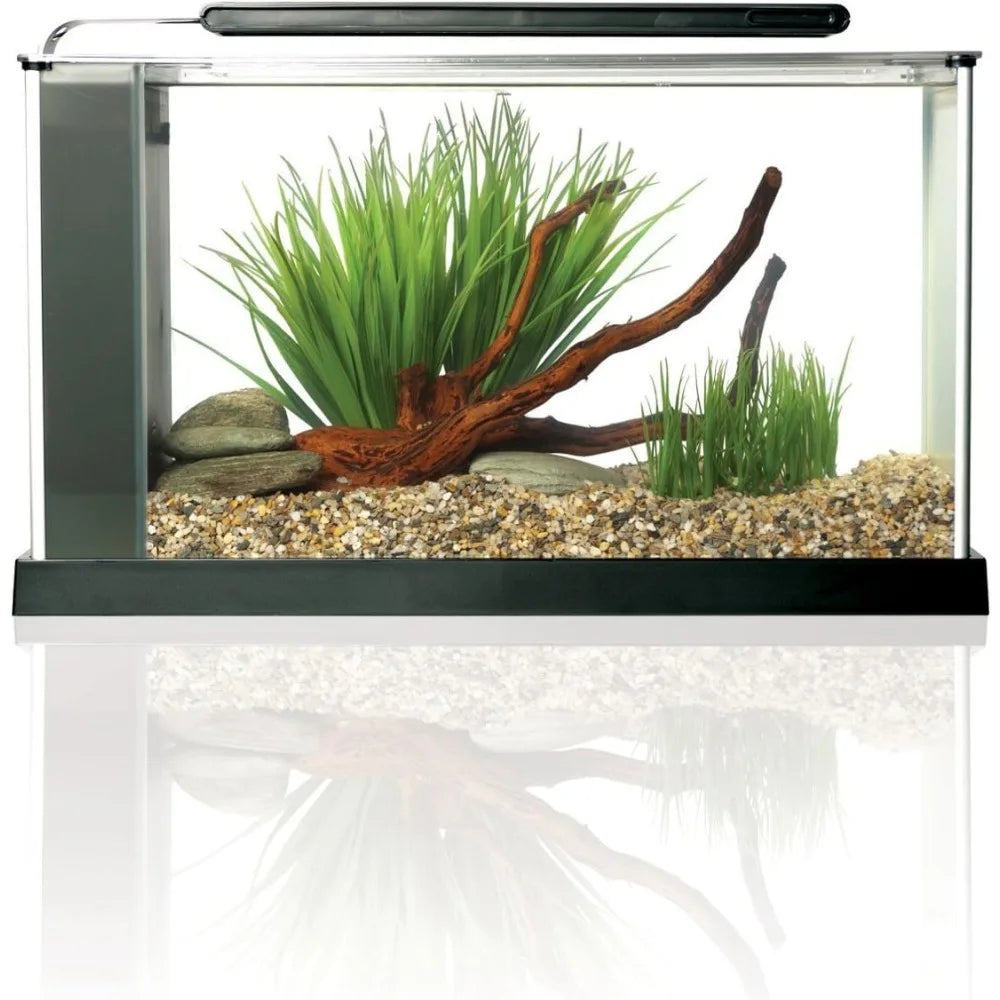 5-Gallon Aquarium Kit with LED Light and 3-Stage Filter System