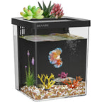1.5 Gallon Betta Fish Tank Aquarium Kit with Filter, LED Light, Water Pump, Starter Kit, Fish Bowl