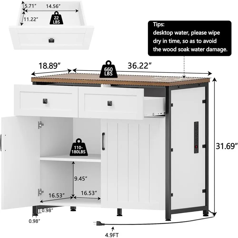 White Heavy-Duty Metal Stand