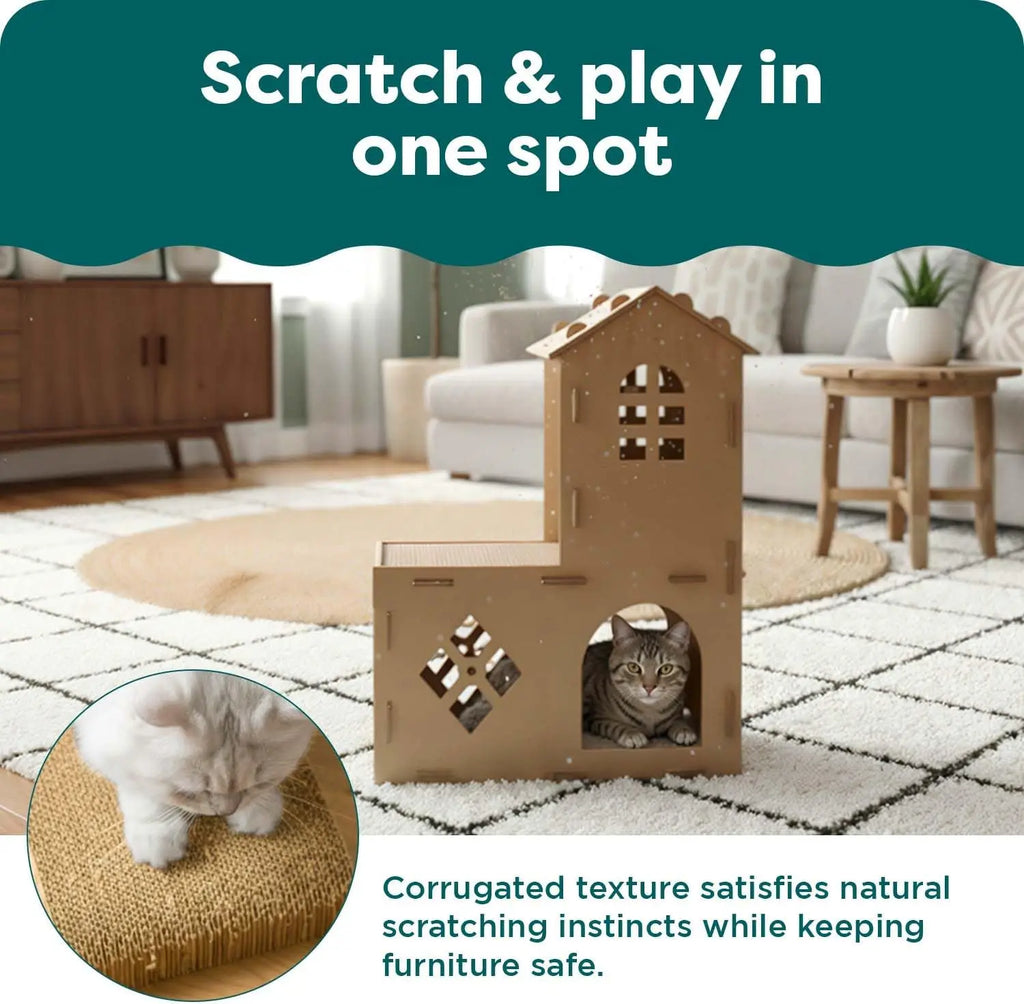 Multi-Level Cardboard Cat House