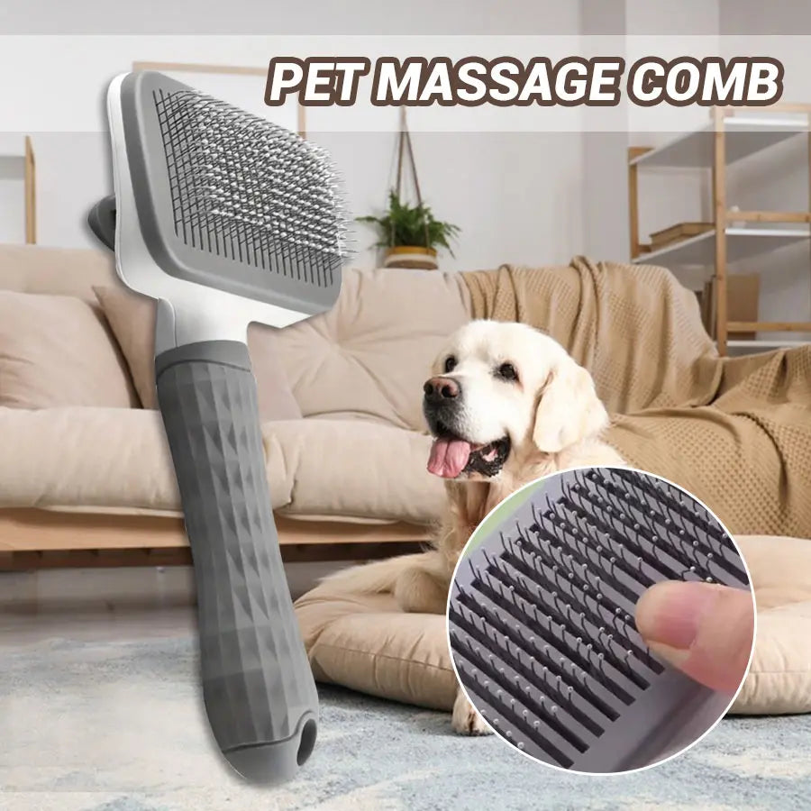 Self-Cleaning Pet Grooming Brush