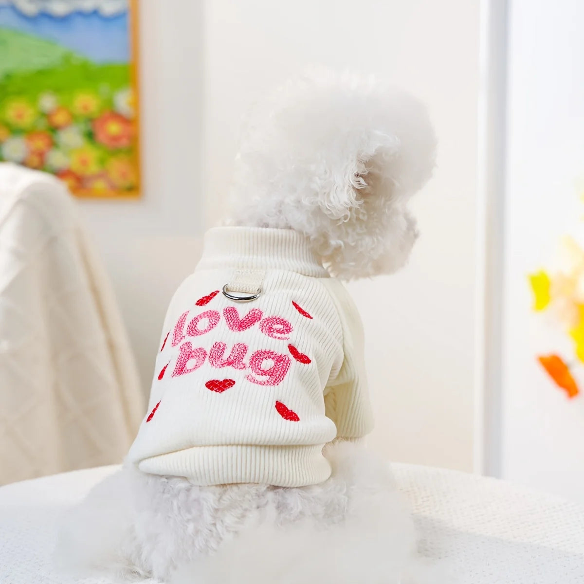 Embroidered Heart Pet Sweatshirt