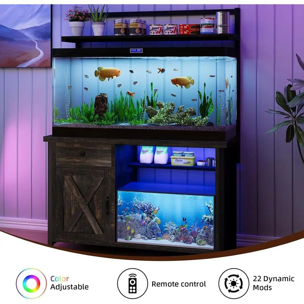 Oak Heavy-Duty 55-75 Gallon Aquarium Stand