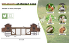 Large Wooden Chicken Coop, 160IN Outdoor