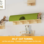 Solid Wood Cat Wall Shelves