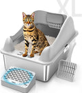 XL Stainless Steel Cat Litter Box
