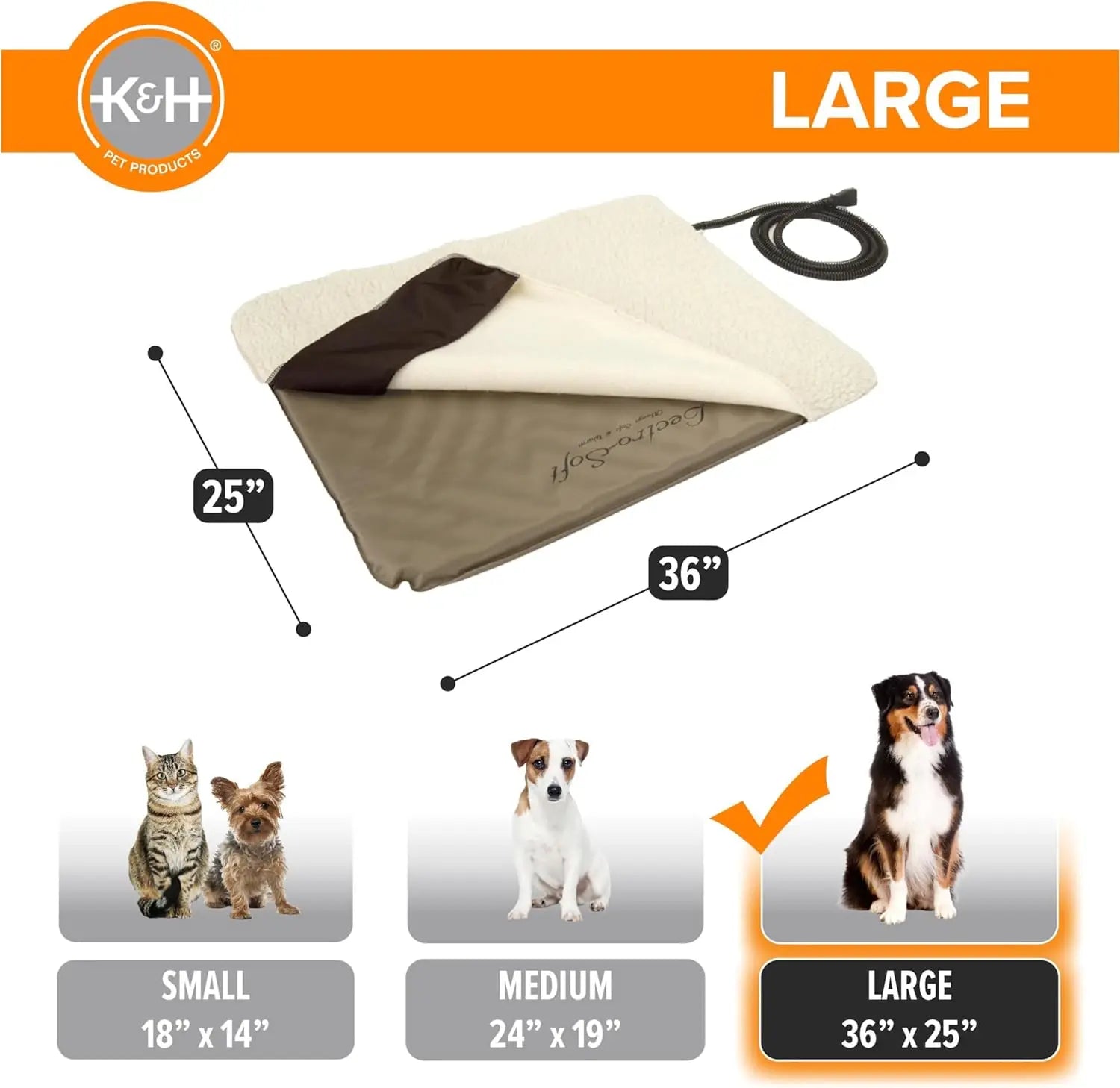 Orthopedic Heated Pet Bed