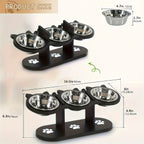 Tilted Raised Cat Food Bowls