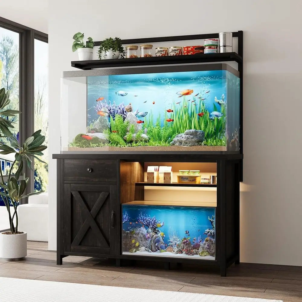 Oak Heavy-Duty 55-75 Gallon Aquarium Stand