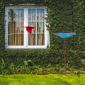 Large Outdoor Glass Bird Bath Garden Feeding Bowls Water Bath Spa Table Balcony