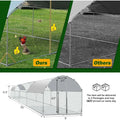 Large Metal Chicken Coop , with Water-Resident and Anti-UV Cover