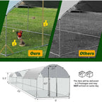 Large Metal Chicken Coop , with Water-Resident and Anti-UV Cover