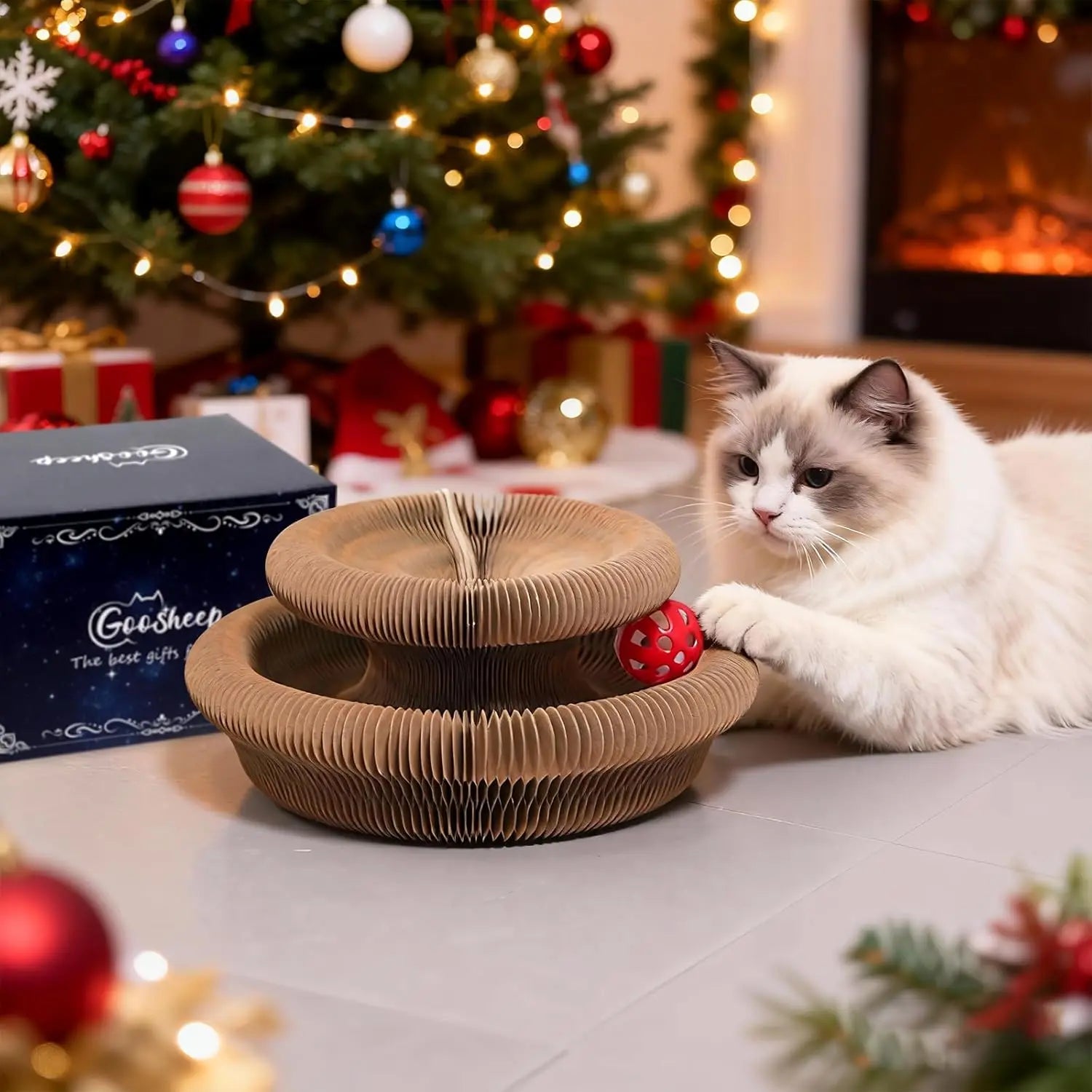 Interactive Accordion Cat Scratcher Toy