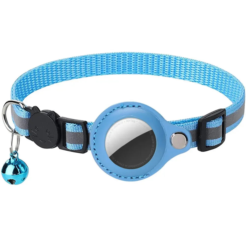 Reflective Cat Collar with Apple Air Tag Holder