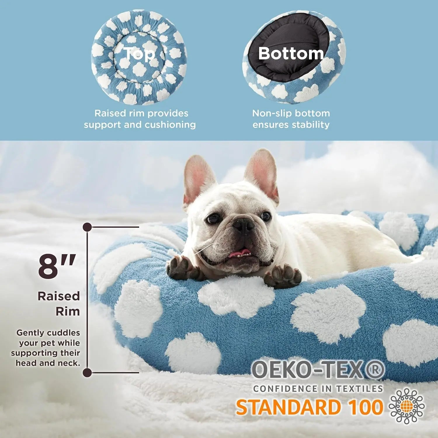 Sky Clouds Small Dog Bed