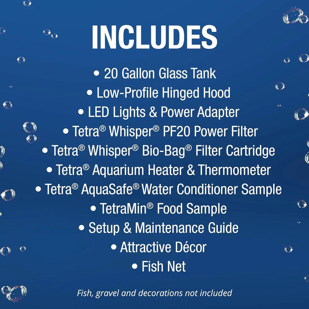 20 Gallon Complete Tropical Fish Tank Kit