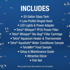 20 Gallon Complete Tropical Fish Tank Kit