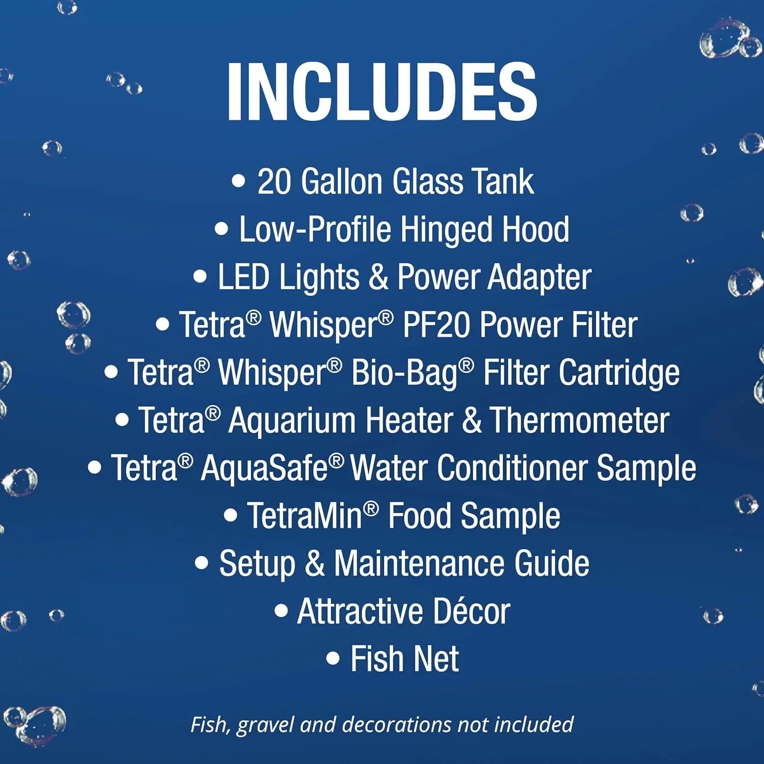 20 Gallon Complete Tropical Fish Tank Kit