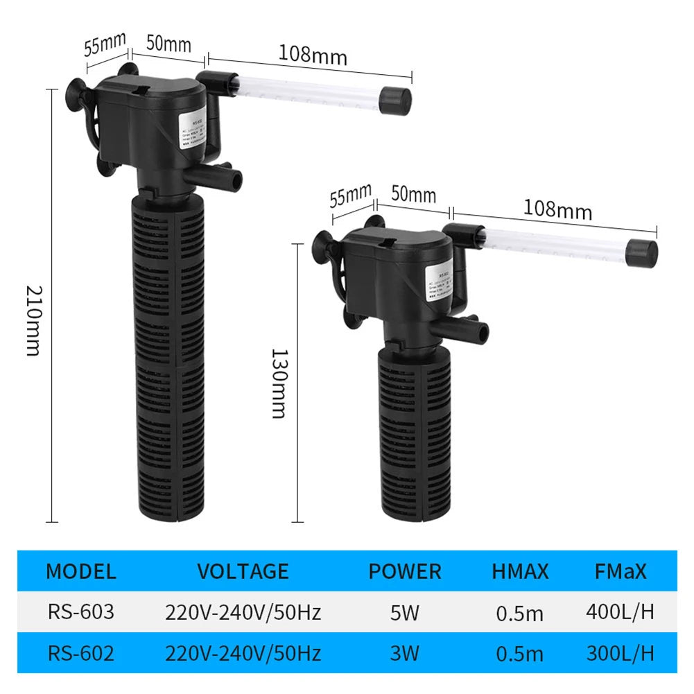 3 in 1 Mini Aquarium Filter