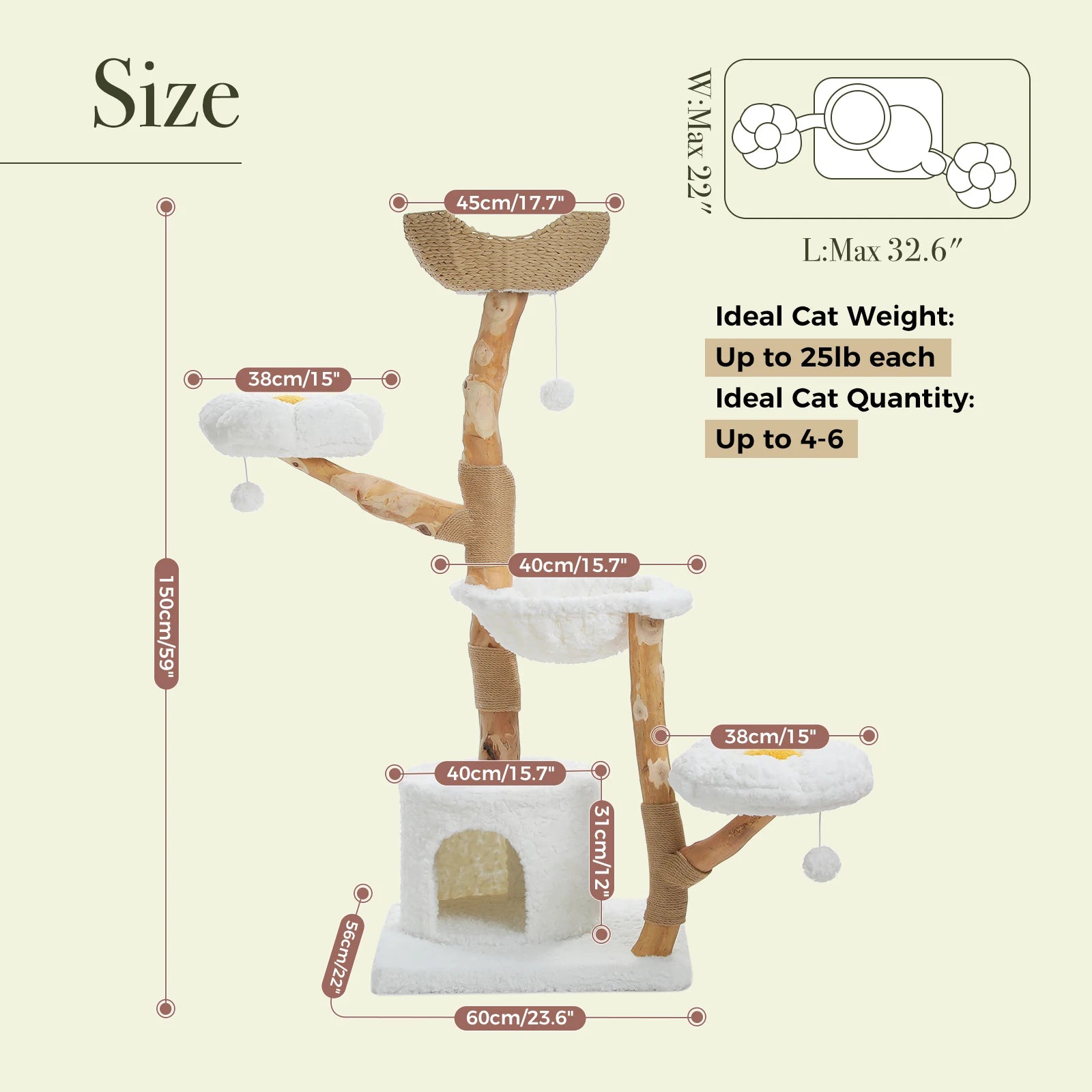 Large Cat Tree Tower