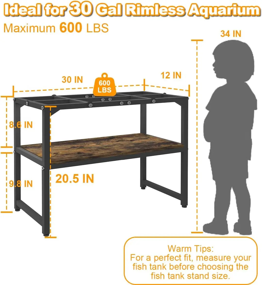 30 Gallon Rimless Aquarium Stand