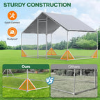 Large Chicken Coop Metal Runs for Yard 20x10x6.56 FT