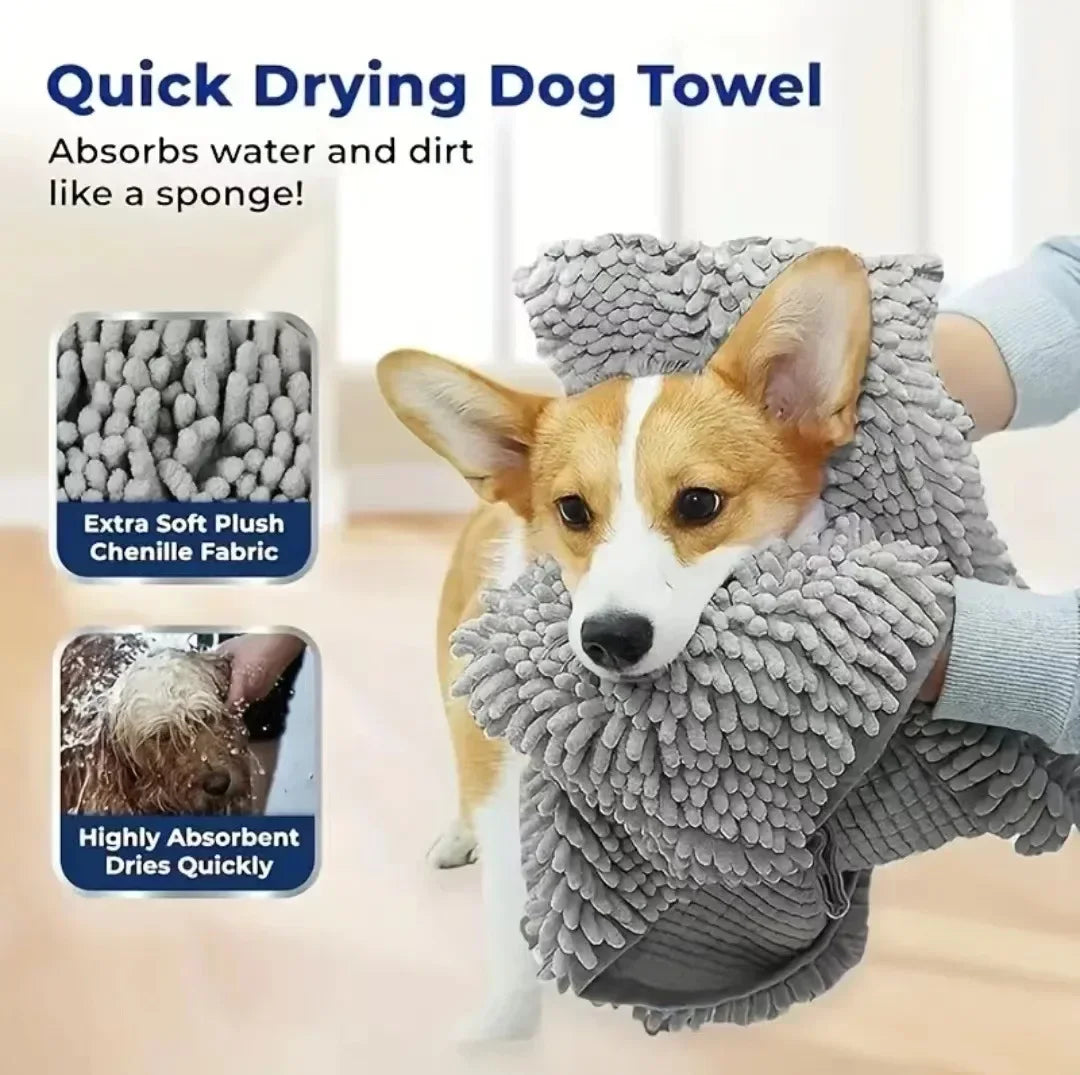 1pc Super Absorbent Pet Bath Towel