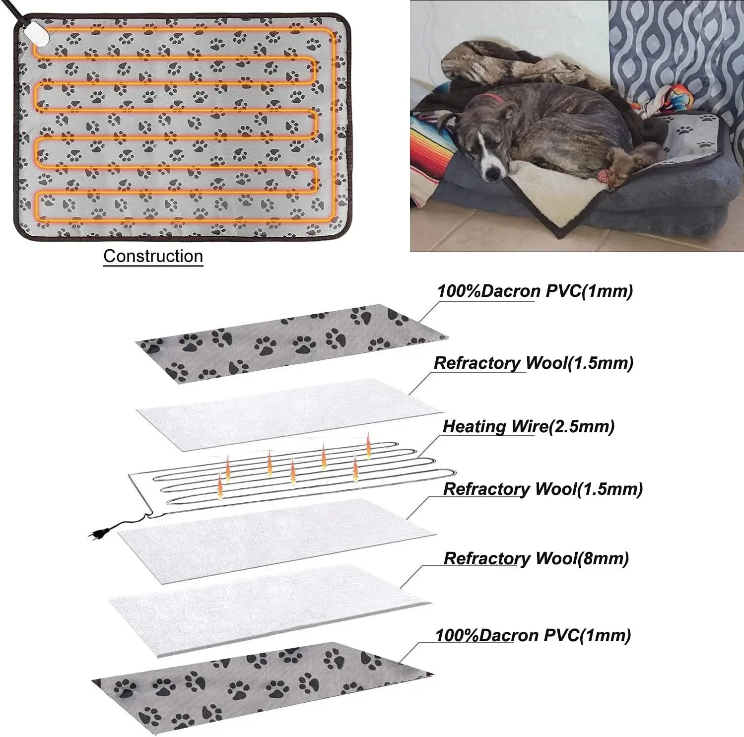 Large Waterproof Pet Heating Pad
