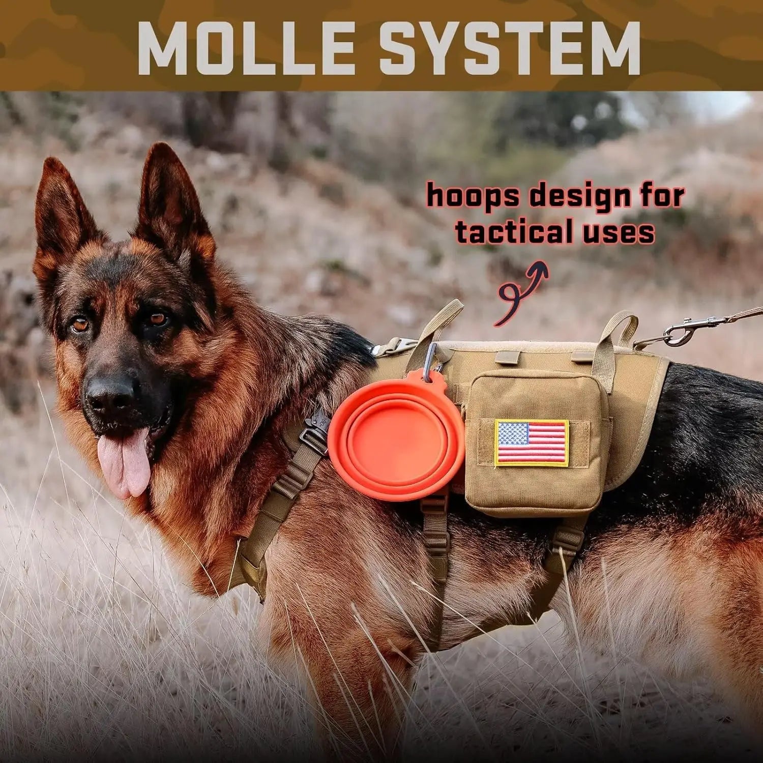 Tactical Dog Harness Set