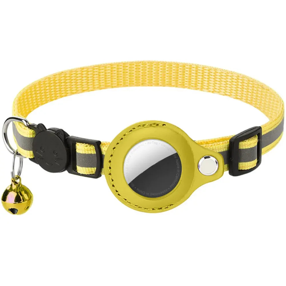 Reflective Cat Collar with Apple Air Tag Holder
