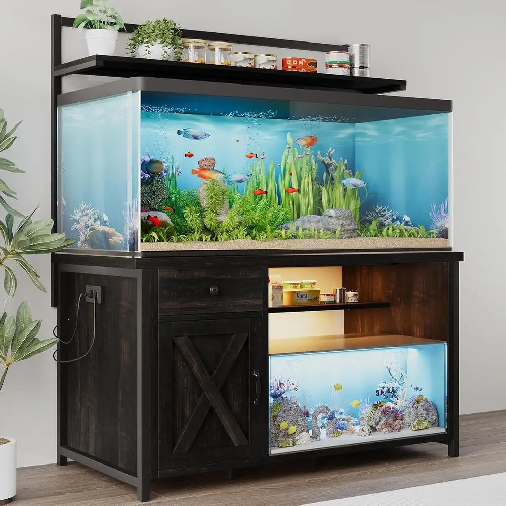 Oak Heavy-Duty 55-75 Gallon Aquarium Stand