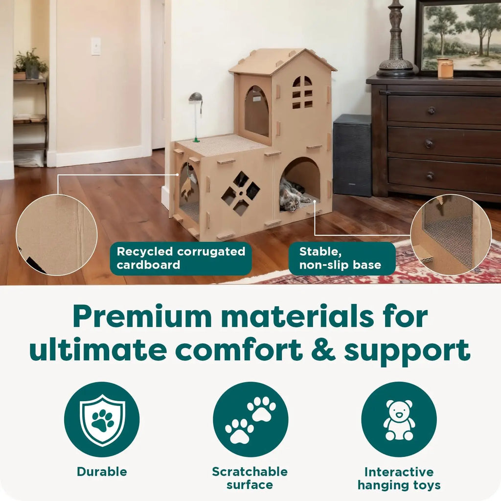 Multi-Level Cardboard Cat House