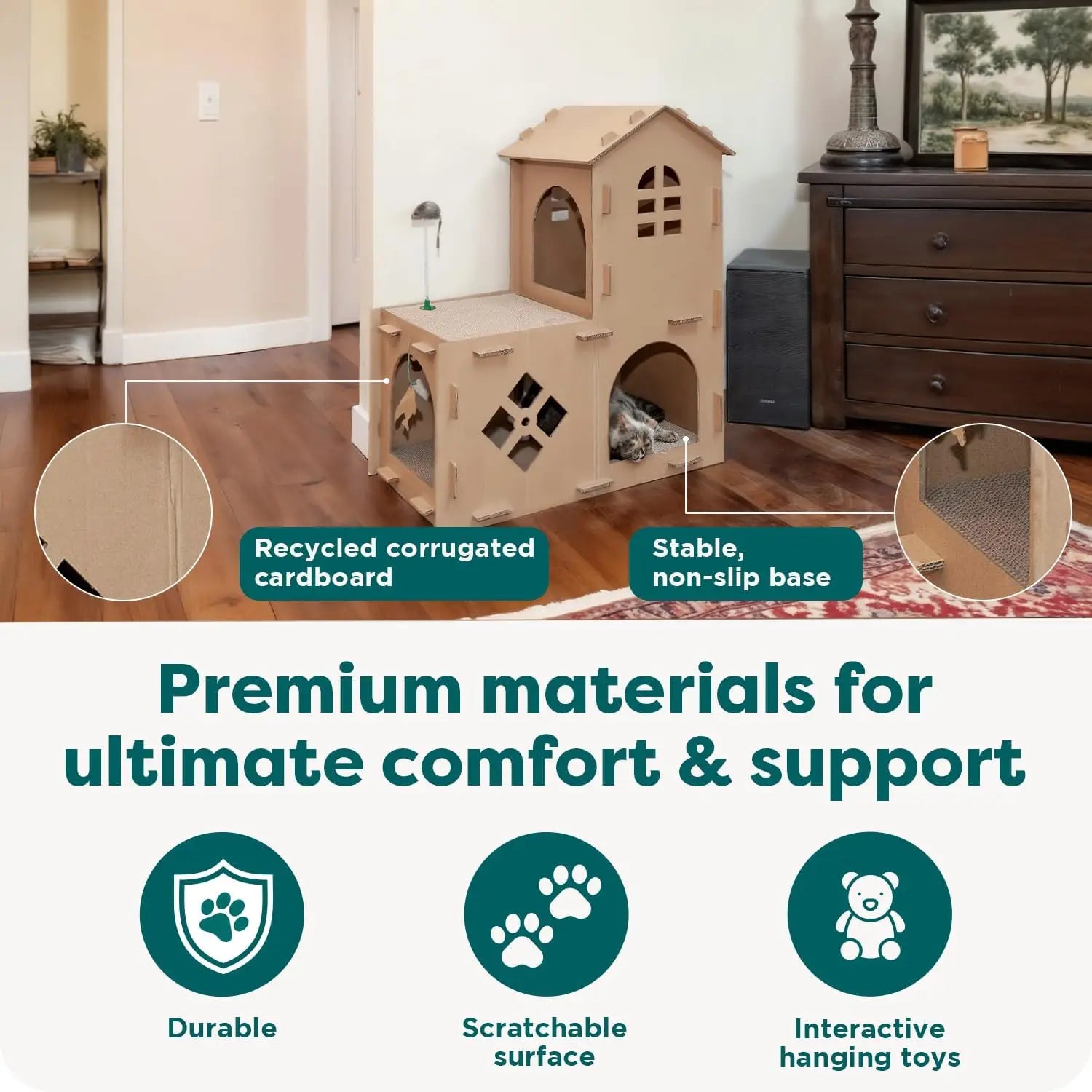 Multi-Level Cardboard Cat House