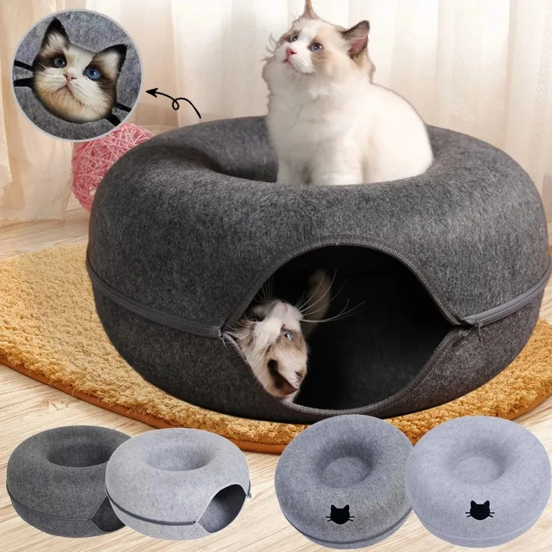 2 in 1 Tunnel for Cats Bed