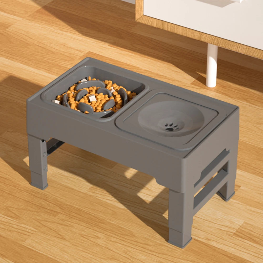 Dog Food Slow Feeder, Water Bowl