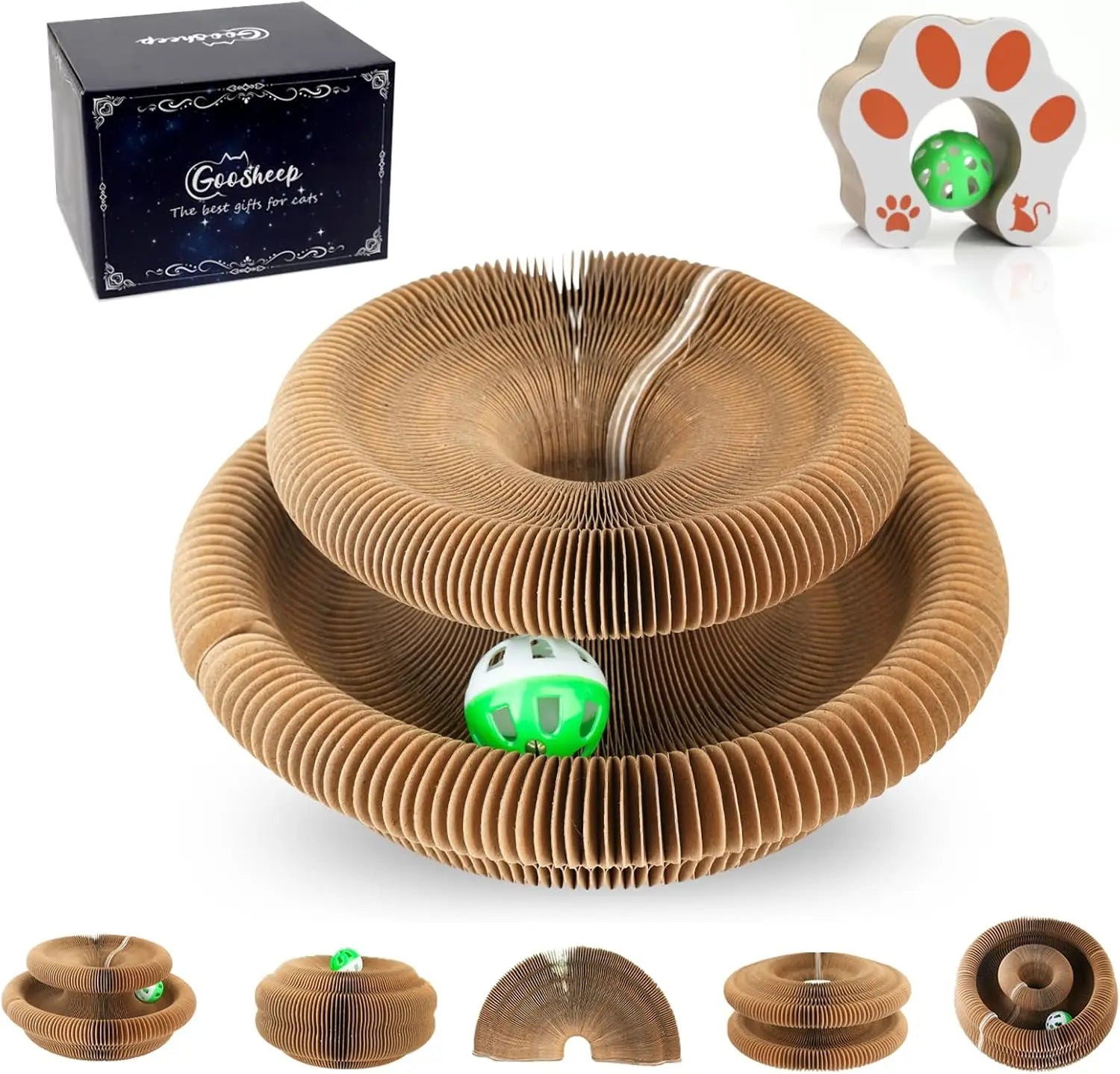 Interactive Accordion Cat Scratcher Toy