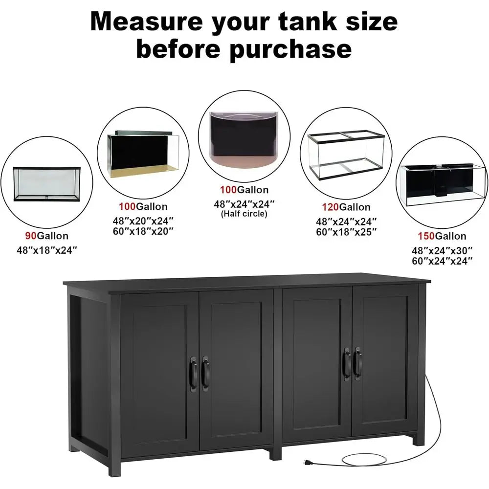 Heavy-Duty 100-150 Gallon Aquarium Stand
