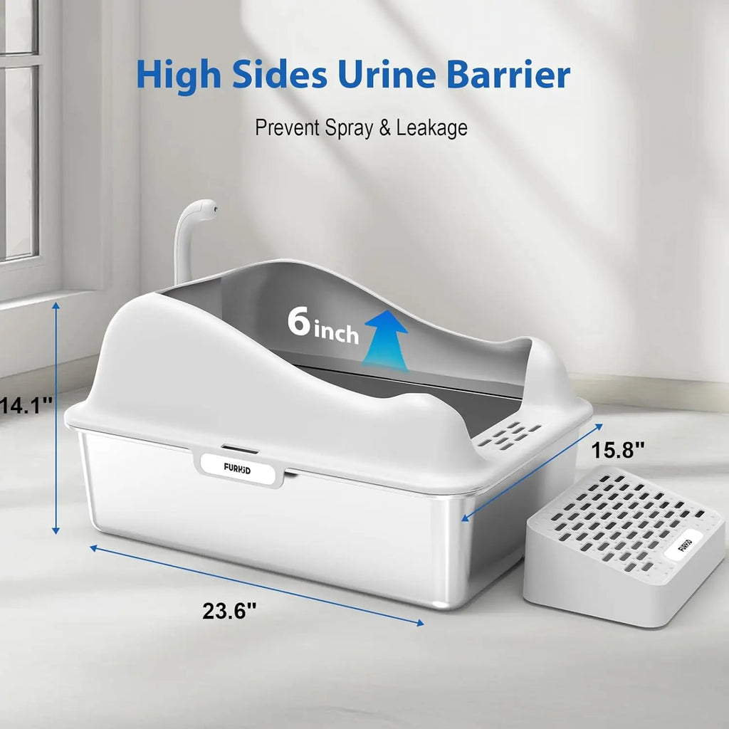 XL Stainless Steel Cat Litter Box
