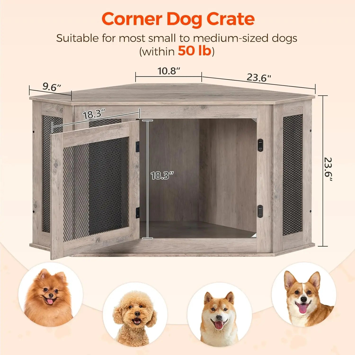 Corner Dog Crate Furniture