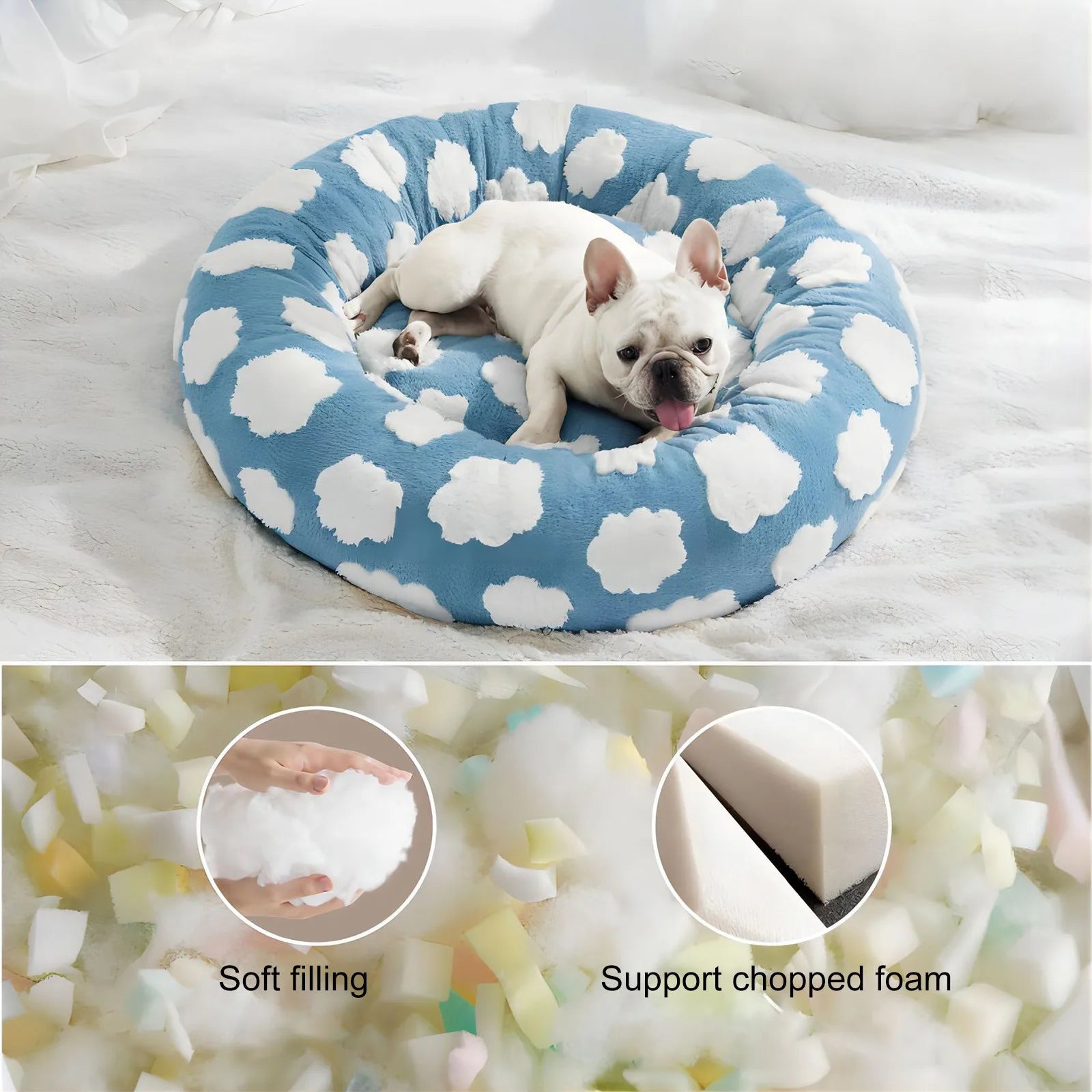 Sky Clouds Small Dog Bed