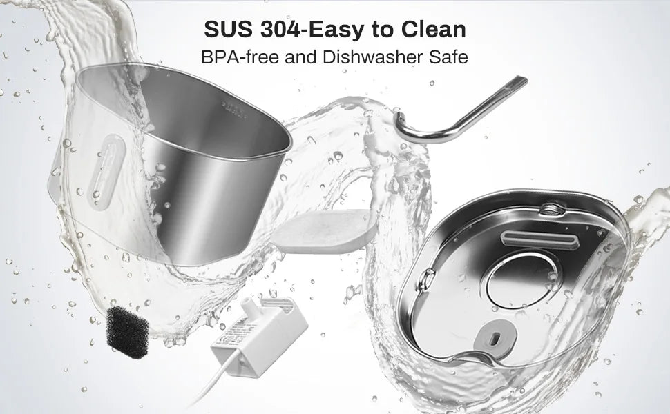 Stainless Steel Cat Water Fountain