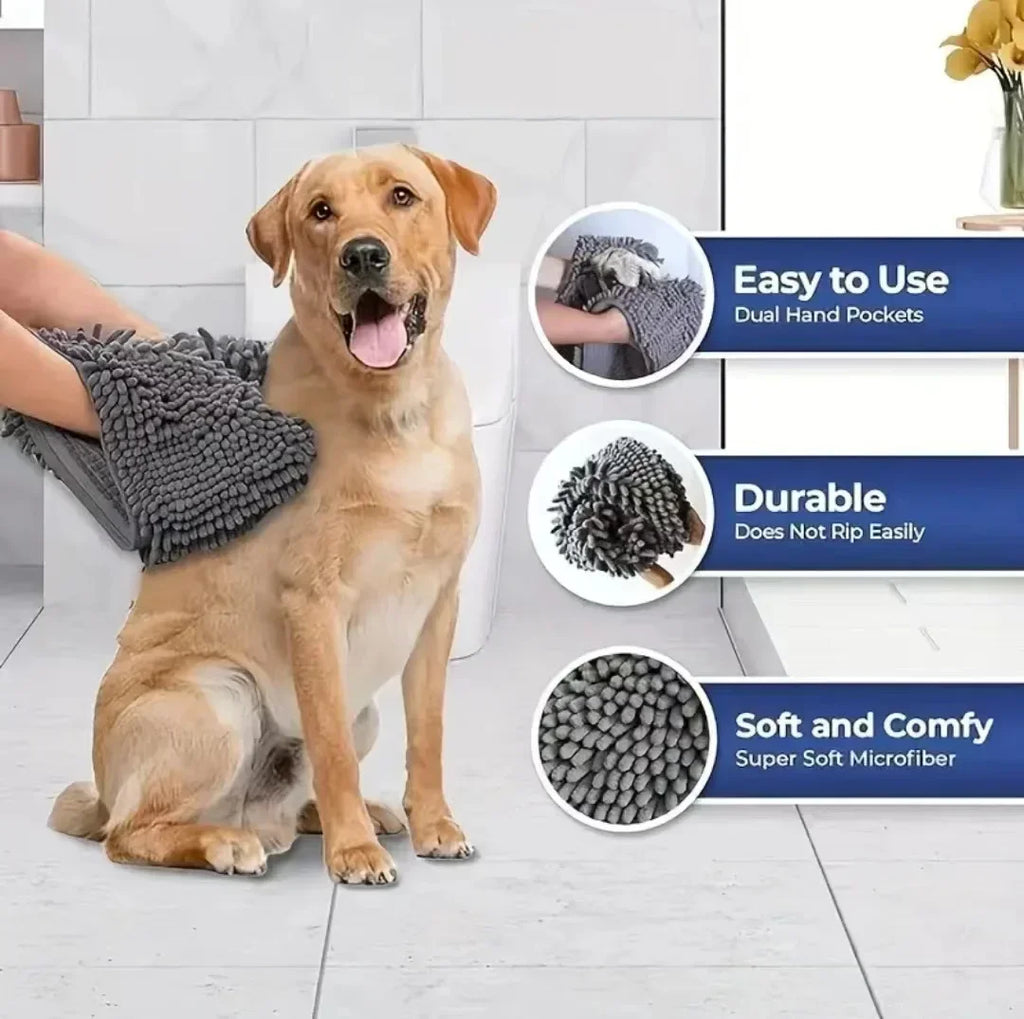 1pc Super Absorbent Pet Bath Towel