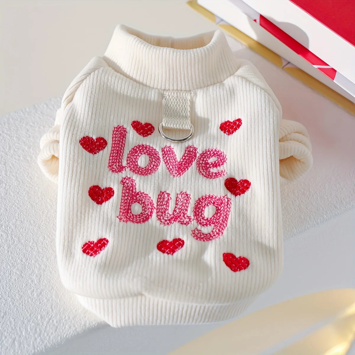 Embroidered Heart Pet Sweatshirt