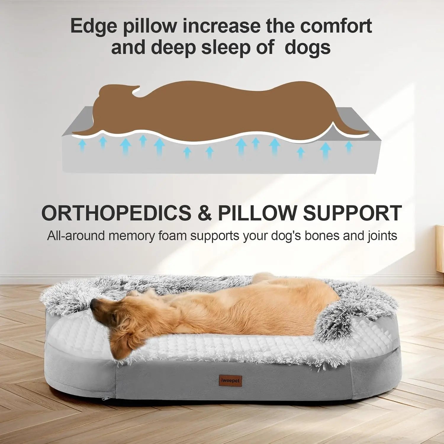 Thickened Orthopedic Dog Beds for Extra Large Dogs