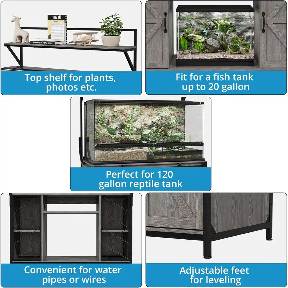 Farmhouse Reptile Tank Stand