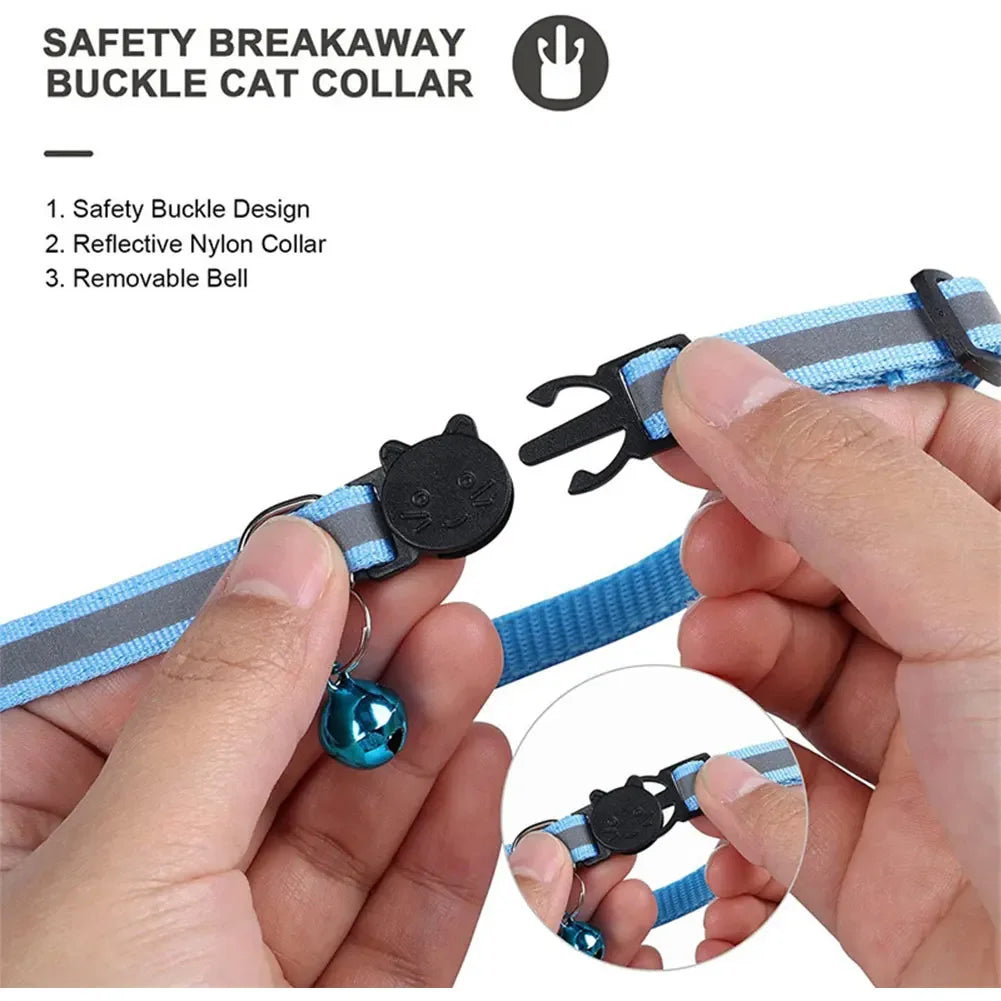 Reflective Cat Collar with Apple Air Tag Holder