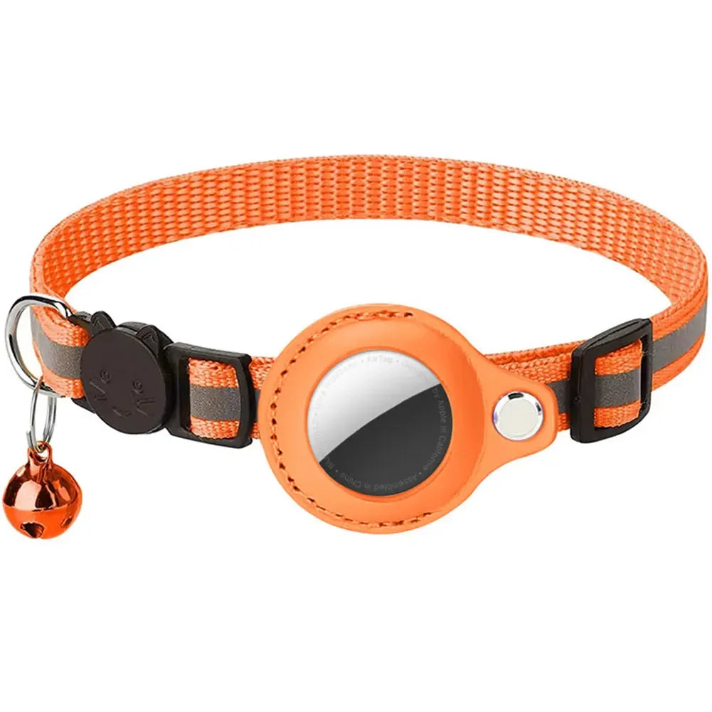 Reflective Cat Collar with Apple Air Tag Holder