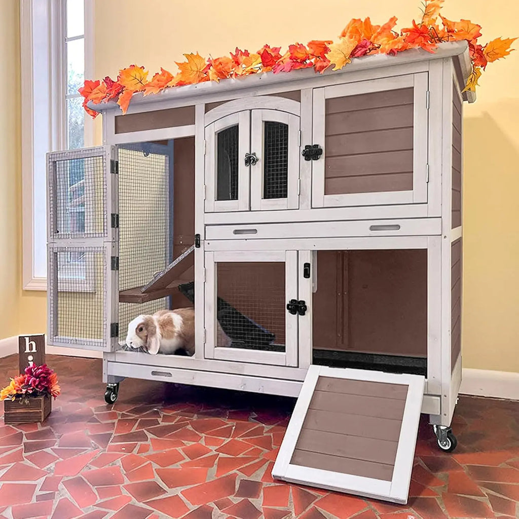 Rabbit Hutch Indoor Bunny House Guinea Pig Cage